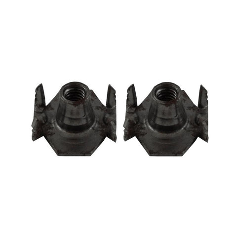 2 Pack #8-32 Steel 4 Prong Tee Nuts