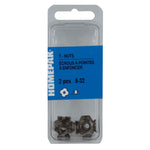 2 Pack #8-32 Steel 4 Prong Tee Nuts