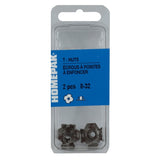 2 Pack #8-32 Steel 4 Prong Tee Nuts