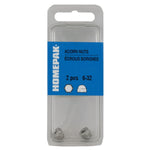 2 Pack #6-32 Zinc Plated Acorn Nuts