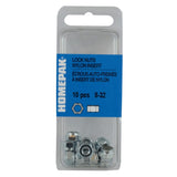 10 Pack #8-32 Zinc Plated Nylon Insert Lock Nuts