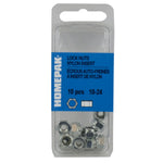10 Pack #10-24 Zinc Plated Nylon Insert Lock Nuts