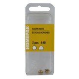 2 Pack #4-40 Brass Acorn Nuts
