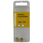2 Pack #8-32 Brass Acorn Nuts