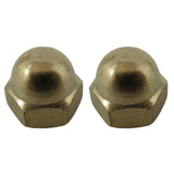2 Pack #10-24 Brass Acorn Nuts