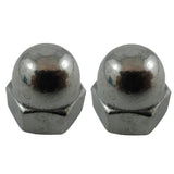 2 Pack #10-32 18.8 Stainless Steel Acorn Nuts