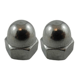 2 Pack #1/4-20 18.8 Stainless Steel Acorn Nuts