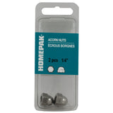 2 Pack #1/4-20 18.8 Stainless Steel Acorn Nuts