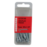 10 Pack 3/16" x 1-1/2" Zinc Plated Cotter Pins