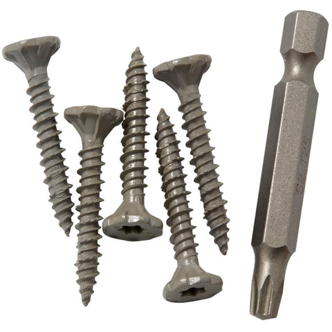 Rock On 23301 9 by 1-1/4" Serrated Head Star Drive Cement Board Screws (185 Pack)