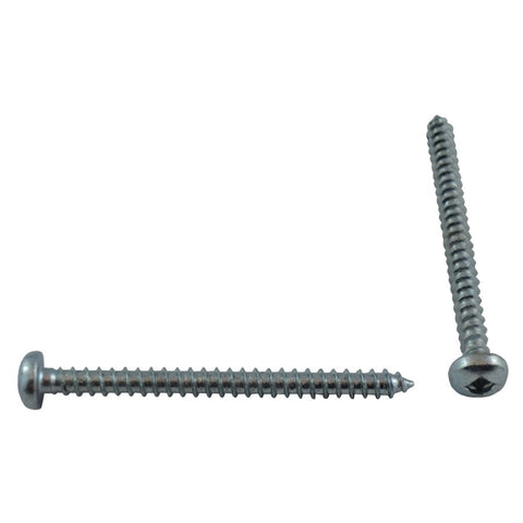 10 Pack #8 x 2" Pan Head Socket Zinc Plated Tap Screws