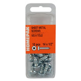 10 Pack #14 x 1/2" Pan Head Socket Zinc Plated Tap Screws