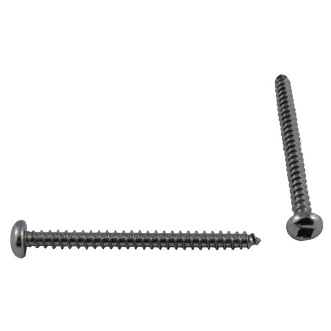 10 Pack #8 x 2" Pan Head Socket Stainless Steel Tap Screws