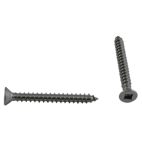 10 Pack #8 x 1-1/2" Flat Head Socket Stainless Steel Tap Screws