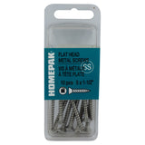 10 Pack #8 x 1-1/2" Flat Head Socket Stainless Steel Tap Screws