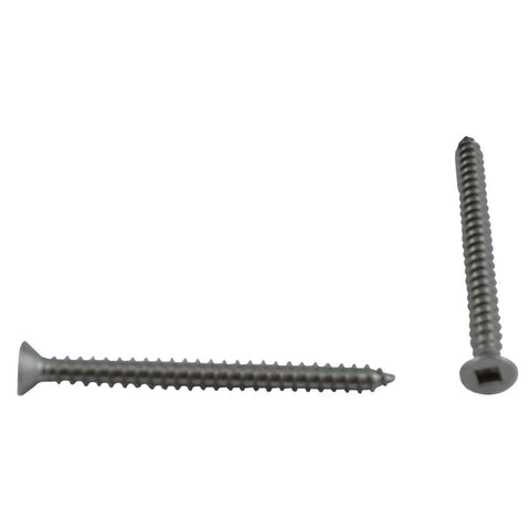 10 Pack #8 x 2" Flat Head Socket Stainless Steel Tap Screws