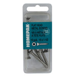 10 Pack #10 x 1-1/2" Flat Head Socket Stainless Steel Tap Screws