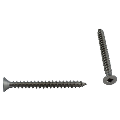 10 Pack #10 x 2" Flat Head Socket Stainless Steel Tap Screws