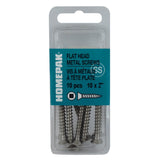 10 Pack #10 x 2" Flat Head Socket Stainless Steel Tap Screws