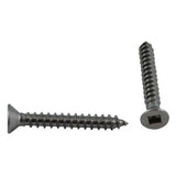 10 Pack #8 x 1-1/4" Flat Head Socket Stainless Steel Tap Screws