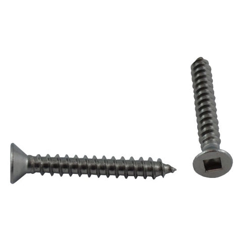 10 Pack #8 x 1-1/4" Flat Head Socket Stainless Steel Tap Screws