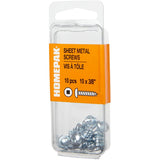10 Pack #10 x 3/8" Pan Head Socket Zinc Plated Tap Screws