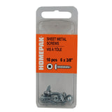 10 Pack #6 x 3/8" Pan Head Socket Zinc Plated Tap Screws