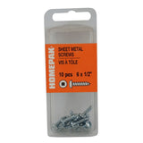 10 Pack #6 x 1/2" Pan Head Socket Zinc Plated Tap Screws