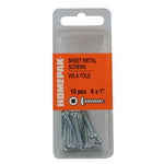 10 Pack #6 x 1" Pan Head Socket Zinc Plated Tap Screws