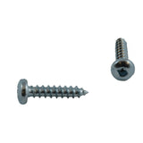 10 Pack #12 x 1" Pan Head Socket Zinc Plated Tap Screws