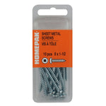 10 Pack #8 x 1-1/2" Pan Head Socket Zinc Plated Tap Screws
