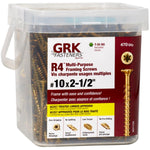 GRK R4 ProPak Multipurpose Screws, 10 by 2-1/2-Inch, 470-Count