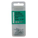 10 Pack #5 x 3/4" Flat Head Socket Zinc Plated Wood Screws