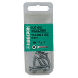 10 Pack #7 x 1" Flat Head Socket Zinc Plated Wood Screws