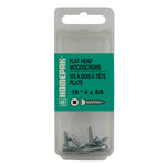 10 Pack #4 x 5/8" Flat Head Socket Zinc Plated Wood Screws