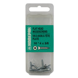 10 Pack #4 x 5/8" Flat Head Socket Zinc Plated Wood Screws