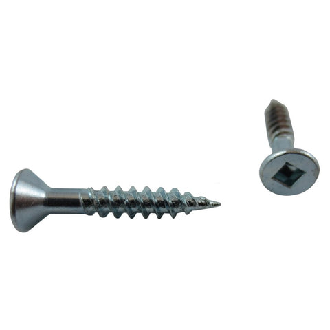 10 Pack #8 x 1" Flat Head Socket Zinc Plated Wood Screws