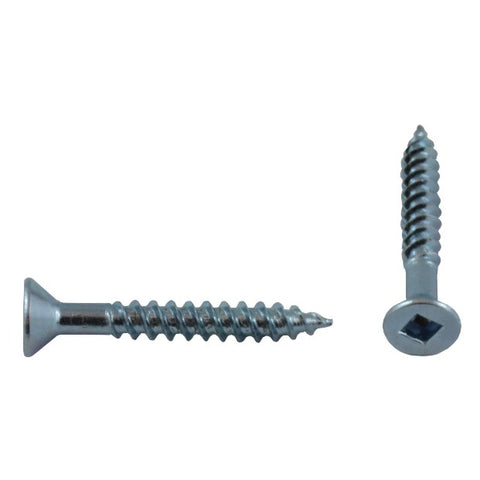 10 Pack #8 x 1-1/4" Flat Head Socket Zinc Plated Wood Screws