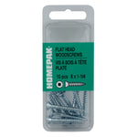 10 Pack #8 x 1-1/4" Flat Head Socket Zinc Plated Wood Screws