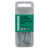 10 Pack #8 x 1-1/2" Flat Head Socket Zinc Plated Wood Screws