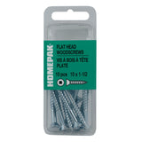 10 Pack #10 x 1-1/2" Flat Head Socket Zinc Plated Wood Screws
