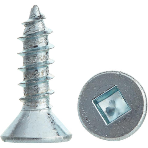 10 Pack #8 x 5/8" Flat Head Socket Zinc Plated Wood Screws