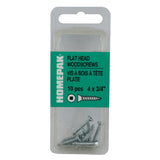 10 Pack #4 x 3/4" Flat Head Socket Zinc Plated Wood Screws