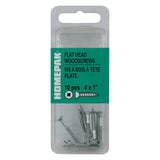 10 Pack #4 x 1" Flat Head Socket Zinc Plated Wood Screws