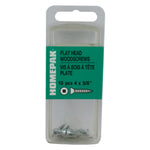 10 Pack #4 x 3/8" Flat Head Socket Zinc Plated Wood Screws
