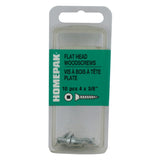 10 Pack #4 x 3/8" Flat Head Socket Zinc Plated Wood Screws