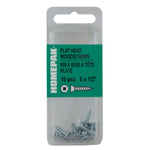 10 Pack #5 x 1/2" Flat Head Socket Zinc Plated Wood Screws