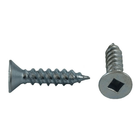 10 Pack #12 x 1" Flat Head Socket Zinc Plated Wood Screws
