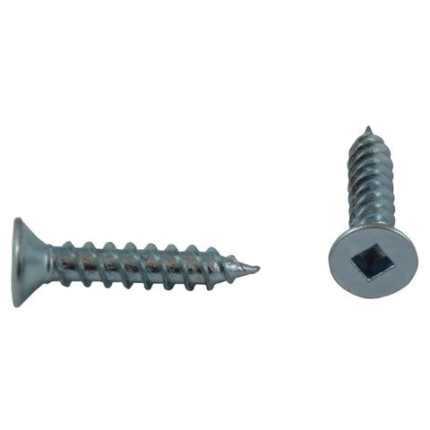 10 Pack #10 x 1" Flat Head Socket Zinc Plated Wood Screws