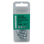 10 Pack #10 x 1" Flat Head Socket Zinc Plated Wood Screws